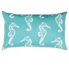Majestic Home Goods Seahorse Indoor Outdoor Small Throw Pillow