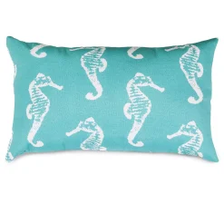 Majestic Home Goods Seahorse Indoor Outdoor Small Throw Pillow