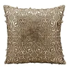 Mina Victory Saray Lazer Cut Leather Throw Pillow 1 Mina Victory Saray Lazer Cut Leather Throw Pillow -Safavieh Store 2398954 Gold