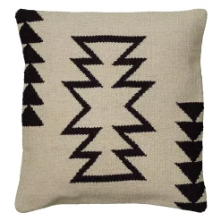 Rizzy Home White And Black Tribal Throw Pillow