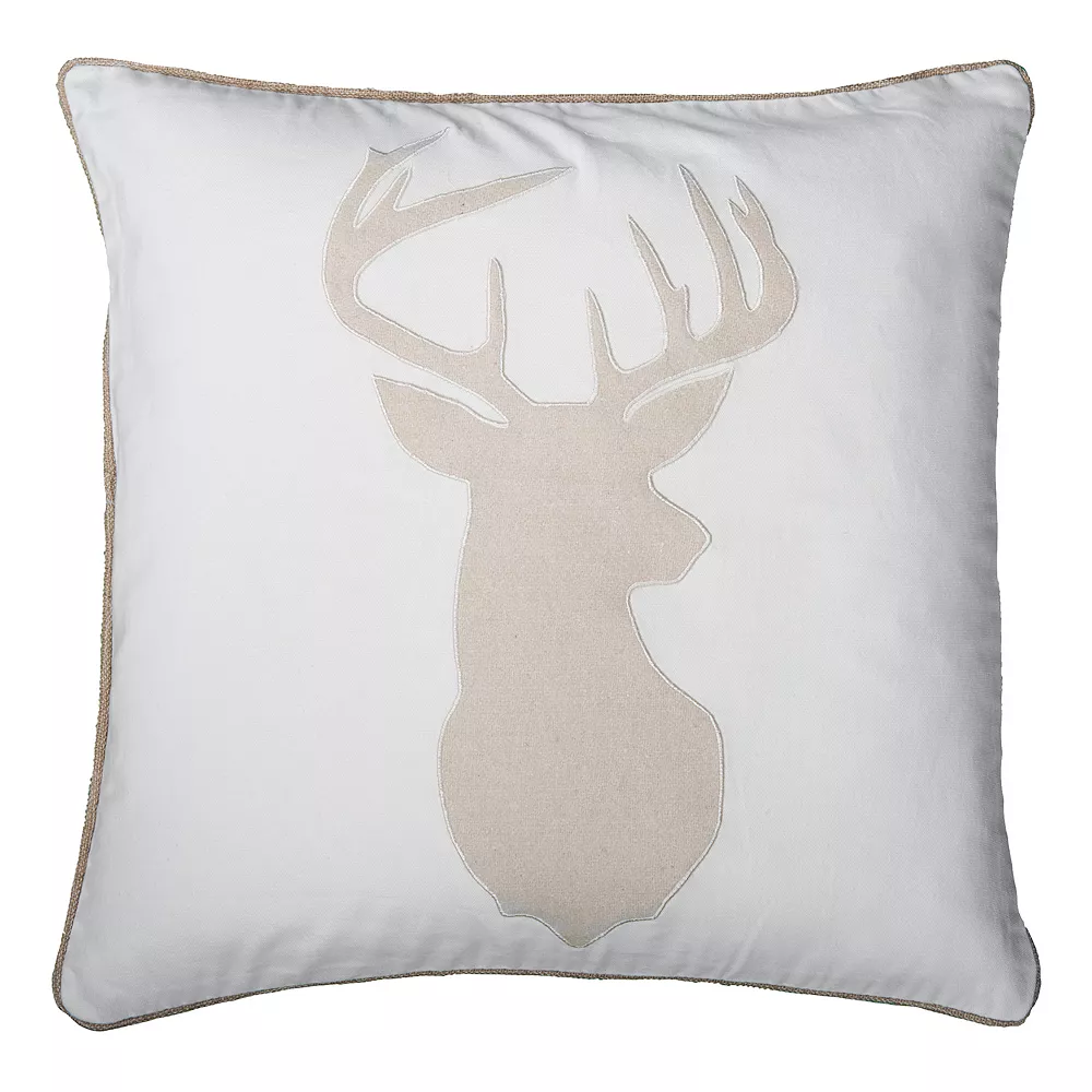 Rizzy Home Deer Head Throw Pillow 3 Rizzy Home Deer Head Throw Pillow