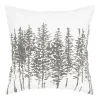 Rizzy Home Pine Tree Silhouette Throw Pillow -Safavieh Store 2501206 Gray