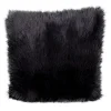 Mina Victory Faux Fur Plush Throw Pillow -Safavieh Store 2571238 Black