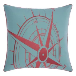 Mina Victory Compass Indoor / Outdoor Throw Pillow