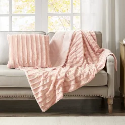 Madison Park Duke Faux Fur Square Throw Pillow -Safavieh Store 2746521 ALT4