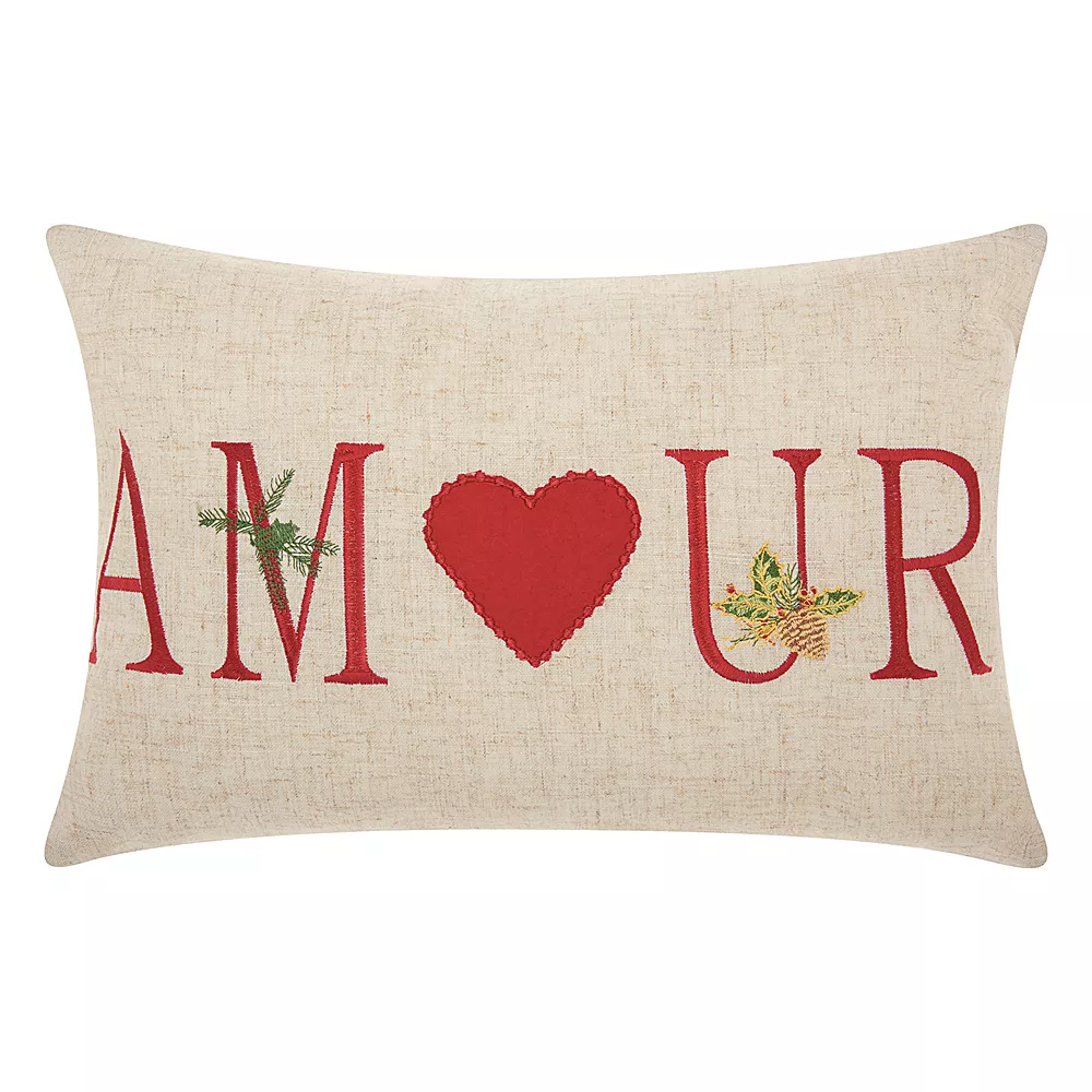 Mina Victory Home For The Holidays ''Amour'' Oblong Throw Pillow 5 Mina Victory Home For The Holidays ''Amour'' Oblong Throw Pillow - Image 3