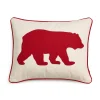 Eddie Bauer Bear Applique Twill Throw Pillow 2 Eddie Bauer Bear Applique Twill Throw Pillow -Safavieh Store 2765316 Red