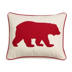 Eddie Bauer Bear Applique Twill Throw Pillow