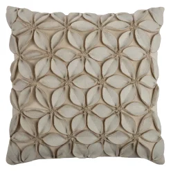 Rizzy Home Textured Floral Throw Pillow