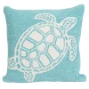 Trans Ocean Imports Liora Manne Turtle Indoor Outdoor Throw Pillow -Safavieh Store 2908671 Aqua