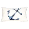 Trans Ocean Imports Liora Manne Marina Anchor Indoor Outdoor Throw Pillow 2 Trans Ocean Imports Liora Manne Marina Anchor Indoor Outdoor Throw Pillow -Safavieh Store 2908803 White 1