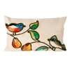 Trans Ocean Imports Liora Manne Song Birds Indoor Outdoor Throw Pillow -Safavieh Store 2908818 Cream