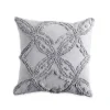 Peri Metallic Chenille Throw Pillow -Safavieh Store 2994979 Gray