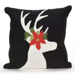 Liora Manne Frontporch Reindeer Indoor Outdoor Throw Pillow