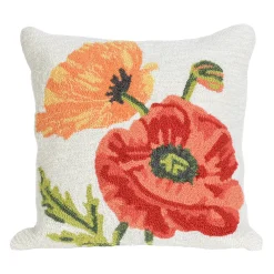 Liora Manne Frontporch Icelandic Poppies Indoor Outdoor Throw Pillow