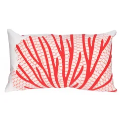 Liora Manne Visions III Coral Fan Indoor Outdoor Oblong Throw Pillow