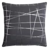 Rizzy Home Rachel Kate Abstract Foil Printed Throw Pillow -Safavieh Store 3112741 Silver