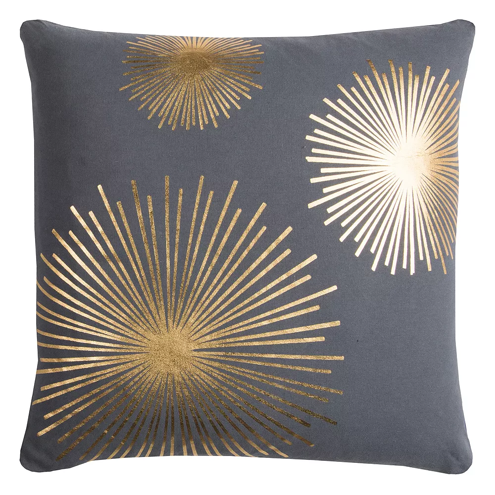 Rizzy Home Rachel Kate Starburst Foil Printed Throw Pillow 3 Rizzy Home Rachel Kate Starburst Foil Printed Throw Pillow