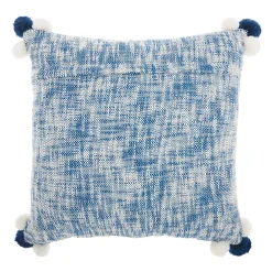 Mina Victory Trendy, Hip, & New Age Pom Pom Corner Throw Pillow -Safavieh Store 3348633 ALT