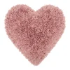 Mina Victory Frame Heart Shag Throw Pillow -Safavieh Store 3349525 Rose