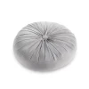Tempo Home Buttercup Velvet Gusseted Round Throw Pillow -Safavieh Store 3351798 Slate