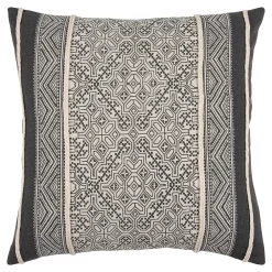 Rizzy Home Gray Tribal Transitional Throw Pillow