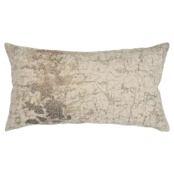 Rizzy Home Beige Abstract Transitional Oblong Throw Pillow
