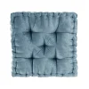 Intelligent Design Chenille Square Floor Pillow Cushion -Safavieh Store 3456192 Aqua