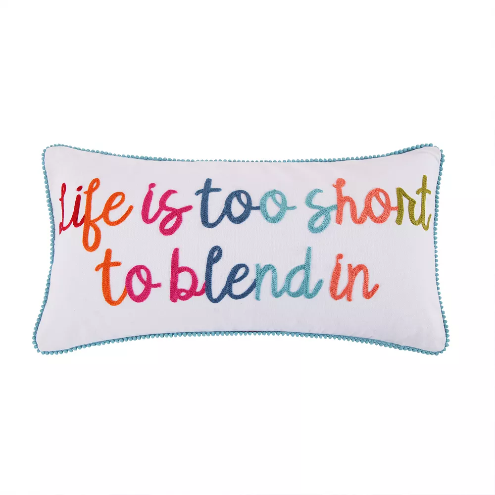 Levtex Home Levtex Jules Life Is Too Short Throw Pillow 3 Levtex Home Levtex Jules Life Is Too Short Throw Pillow