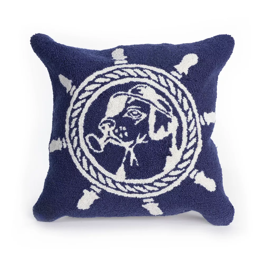 Liora Manne Frontporch Seadog Indoor Outdoor Throw Pillow 3 Liora Manne Frontporch Seadog Indoor Outdoor Throw Pillow