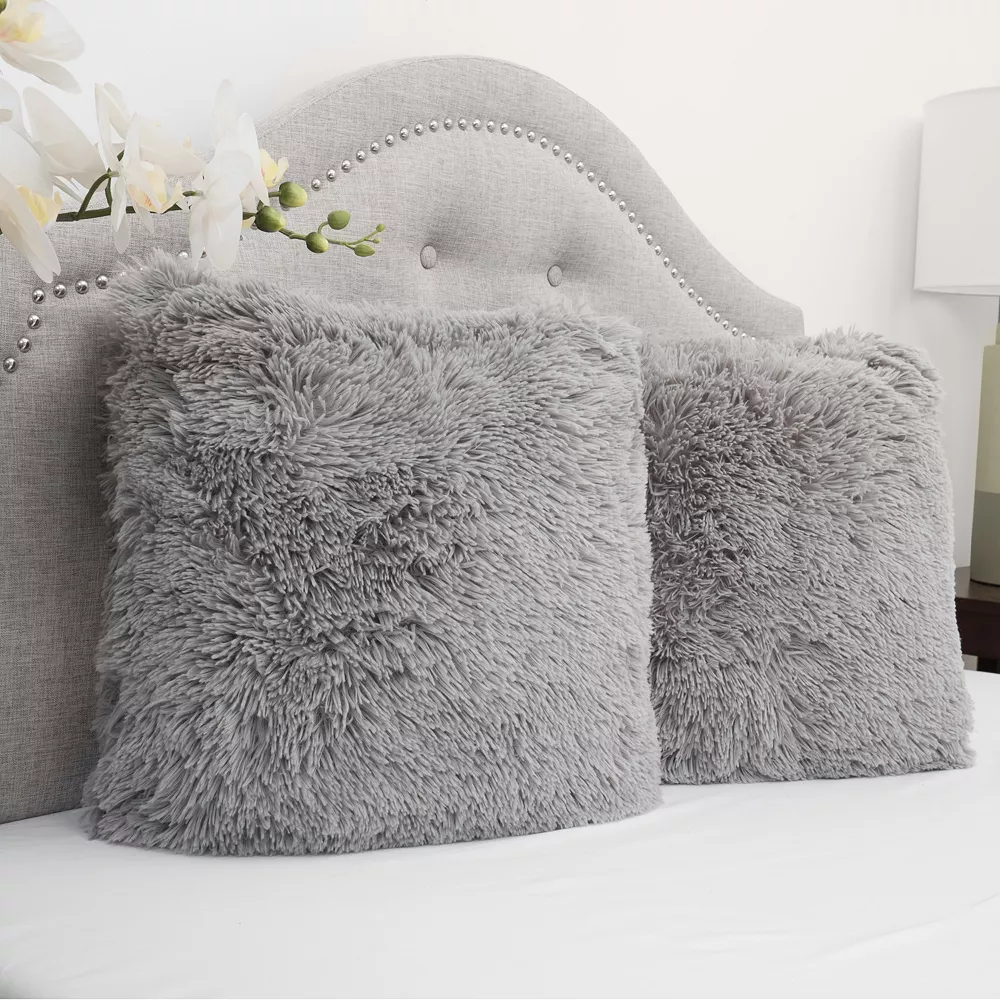 Sweet Home Collection SweetHome Collection 2-pack Very Soft & Comfy Plush Long Faux Fur Throw Pillows 4 Sweet Home Collection SweetHome Collection 2-pack Very Soft & Comfy Plush Long Faux Fur Throw Pillows - Image 2