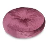 Tempo Home Jolie Crushed Velvet Round Toss Throw Pillow -Safavieh Store 3663840 Mauve