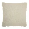 Mina Victory Curly Faux Fur Throw Pillow -Safavieh Store 3665287 Ivory
