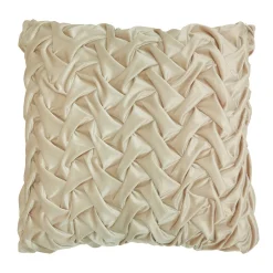 Mina Victory Velvet Pleated Waves Throw Pillow