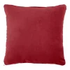 Mina Victory Solid Velvet Throw Pillow -Safavieh Store 3665297 Red