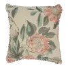 Mina Victory Floral Natural Throw Pillow