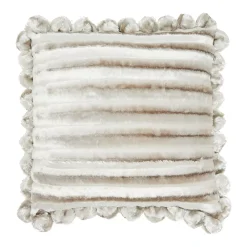 Mina Victory Velvet Shimmer Poms Silver Throw Pillow 7 Mina Victory Velvet Shimmer Poms Silver Throw Pillow -Safavieh Store 3736626 ALT2