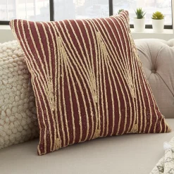 Mina Victory Life Styles Wavy Lines Throw Pillow -Safavieh Store 3736635 ALT