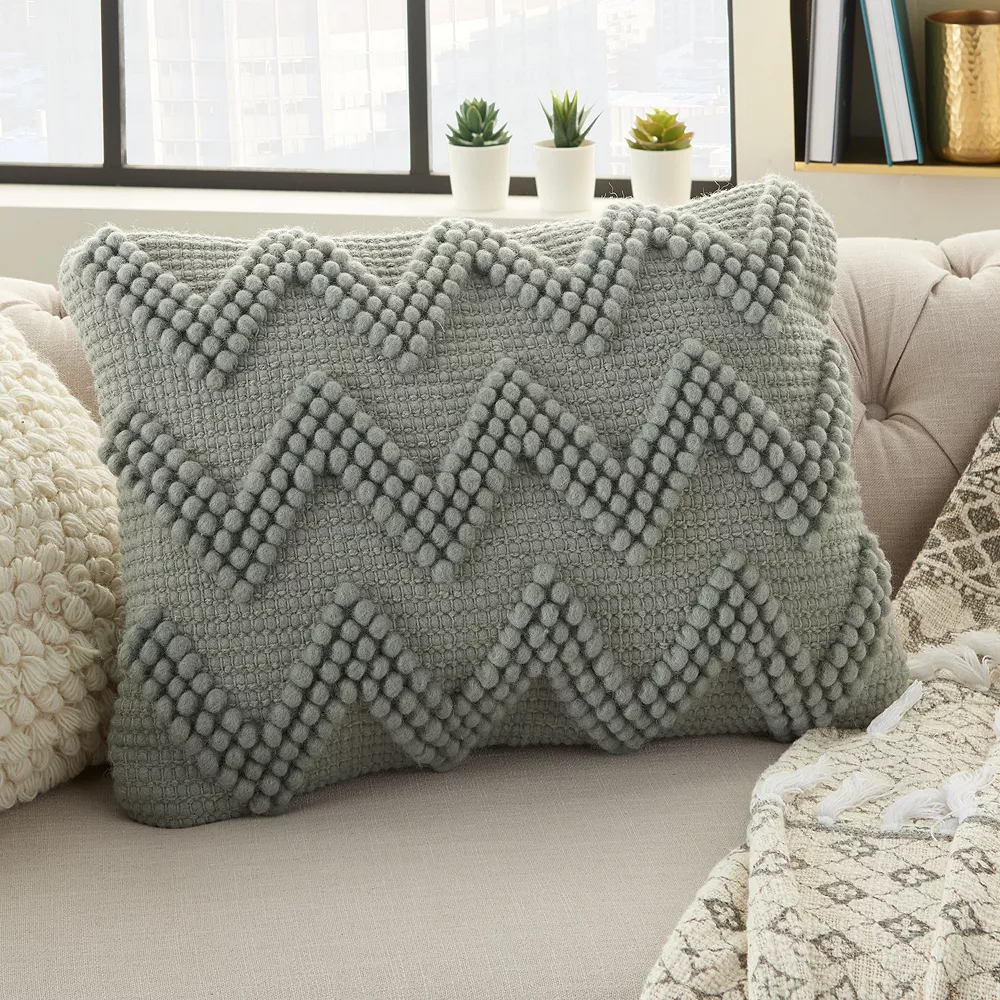 Mina Victory Life Styles Chevron Lumbar Throw Pillow 4 Mina Victory Life Styles Chevron Lumbar Throw Pillow - Image 2