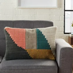 Mina Victory Life Styles Woven Geometric Throw Pillow 6 Mina Victory Life Styles Woven Geometric Throw Pillow -Safavieh Store 3736683 ALT