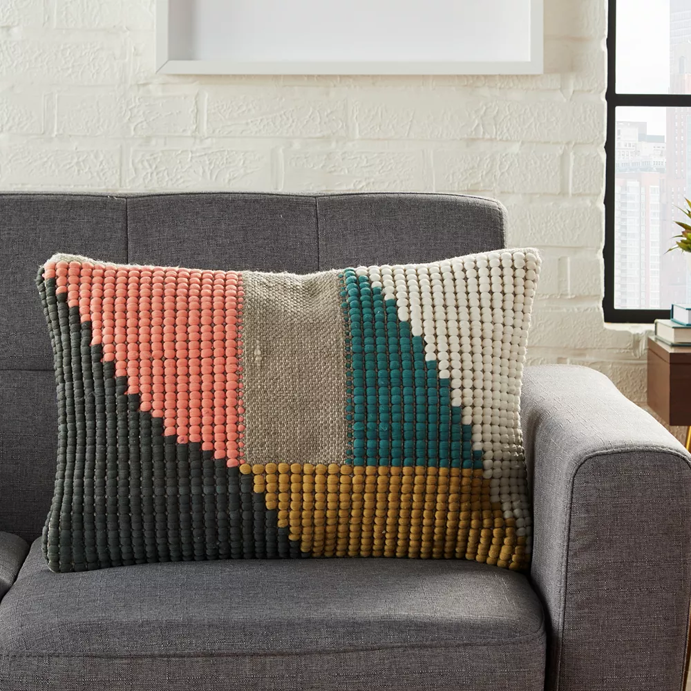 Mina Victory Life Styles Woven Geometric Throw Pillow 4 Mina Victory Life Styles Woven Geometric Throw Pillow - Image 2