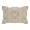Mina Victory Life Styles Raised Hearts Throw Pillow -Safavieh Store 3804540 Khaki