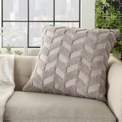 Mina Victory Life Styles Raised Chevron Throw Pillow -Safavieh Store 3804551 ALT