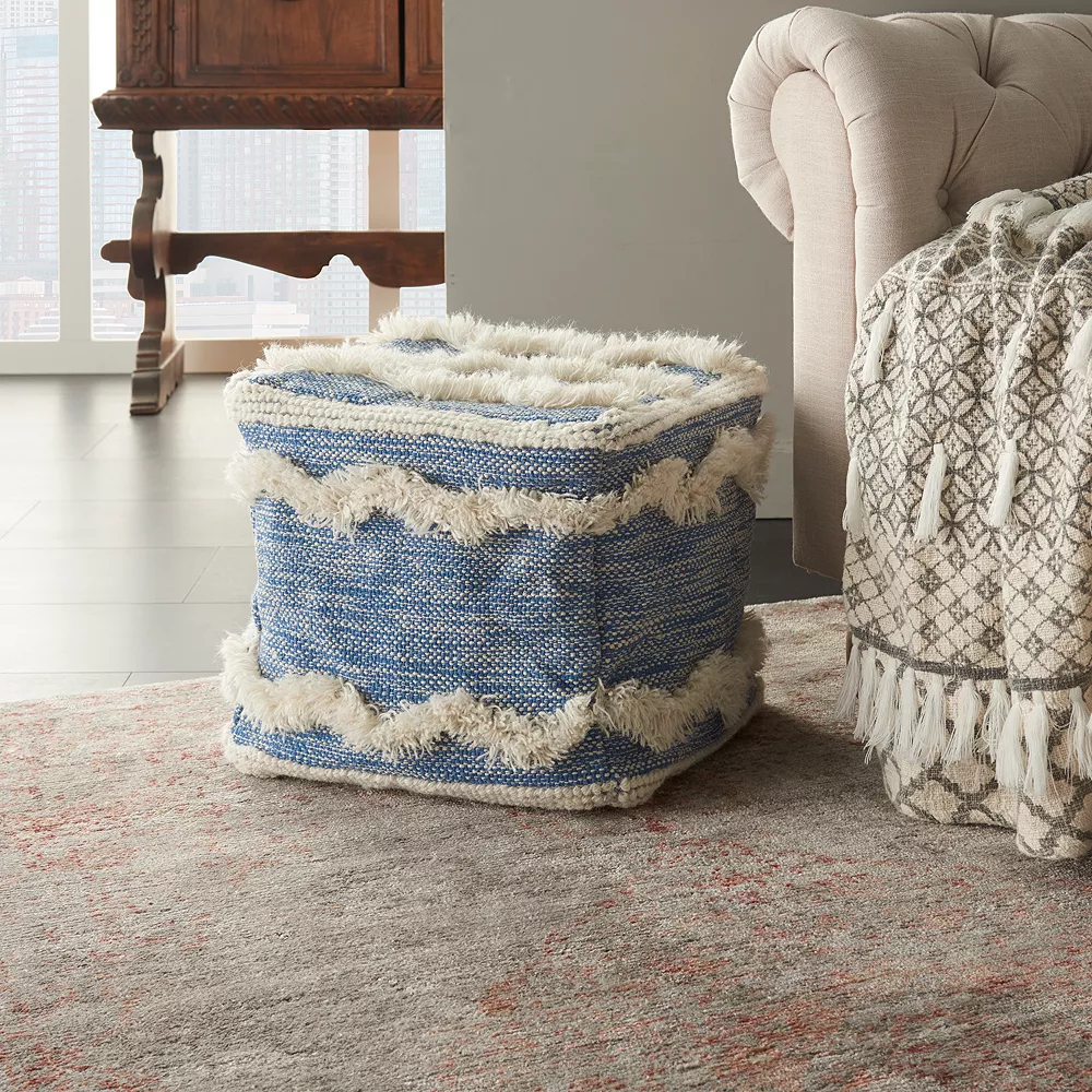 Mina Victory Life Styles Woven Pouf 4 Mina Victory Life Styles Woven Pouf - Image 2