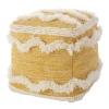 Mina Victory Life Styles Woven Pouf -Safavieh Store 3804562 Mustard