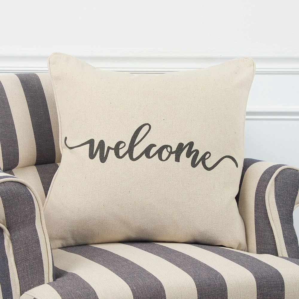 Rizzy Home Welcome Throw Pillow 4 Rizzy Home Welcome Throw Pillow - Image 2
