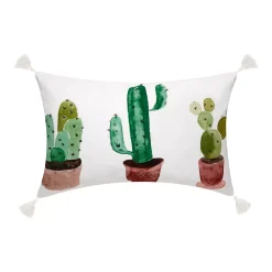 Unbranded 14"x22" Cactus Trio Print Feather Pillow