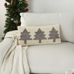 Mina Victory Christmas Tree Loops Throw Pillow -Safavieh Store 3891364 ALT