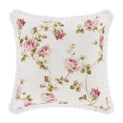Royal Court Rosemary Rose Square Decorative Throw Pillow