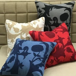 Edie At Home Edie@Home Floral Crewel Embroidered Throw Pillow -Safavieh Store 3917885 ALT2